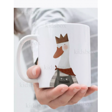 Кружка Гусь з принтом керамічна чашка Duck 330 мл