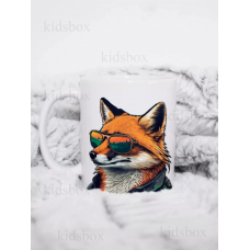 Кружка Лис з принтом керамічна чашка 330 мл