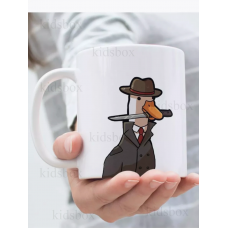 Кружка Гусь з принтом керамічна чашка Duck 330 мл