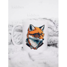 Кружка Лис з принтом керамічна чашка 330 мл