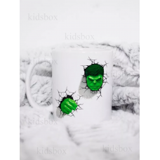 Кружка Халк з принтом керамічна чашка Марвел Hulk 330 мл (не 3Д)