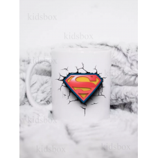 Кружка Супермен з принтом керамічна чашка Марвел Superman 330 мл (не 3Д)
