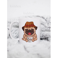 Кружка Мопс з принтом керамічна чашка mops собака 330 мл