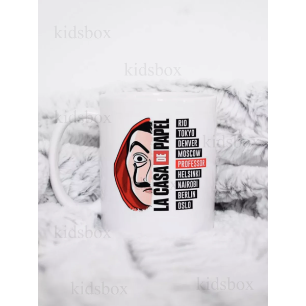 Кружка Паперовий будинок з принтом керамічна чашка Money Heist 330 мл