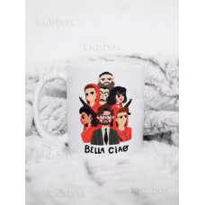 Кружка Паперовий будинок з принтом керамічна чашка Money Heist 330 мл