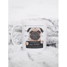 Кружка Мопс з принтом керамічна чашка mops собака 330 мл