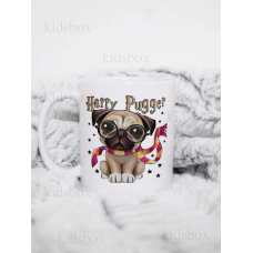 Кружка Мопс з принтом керамічна чашка mops собака 330 мл