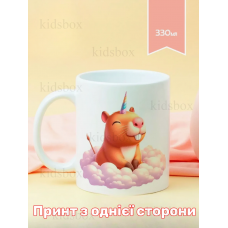 Кружка капібара з принтом керамічна чашка capybara 330 мл