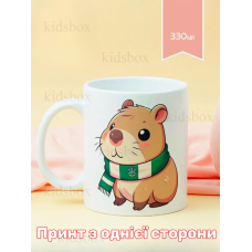 Кружка капібара з принтом керамічна чашка capybara 330 мл