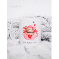 Кружка 14 лютого з принтом керамічна чашка День Святого Валентина 330 мл