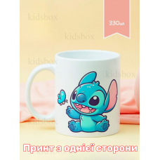 Кружка Ліло і Стіч з принтом керамічна чашка Lilo and Stitch 330 мл