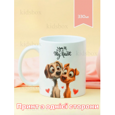 Кружка Кохання з принтом керамічна чашка Love 330 мл