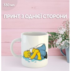 Кружка Гомер Сімпсон з принтом керамічна чашка Homer Simpson 330 мл