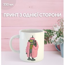 Кружка Футурама Бендер з принтом керамічна чашка унікальна яскрава Futurama Bender 330 мл