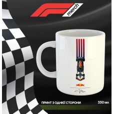 Кружка Гонка Формула 1 Ред Бул з принтом керамічна чашка унікальна яскрава Red Bull Феррарі Макларен Мерседес 330 мл