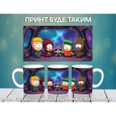 Кружка Південний Парк Саус Парк з принтом керамічна чашка South Park 330 мл
