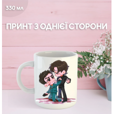 Кружка Гра в кальмара з принтом керамічна чашка Squid Game 330 мл