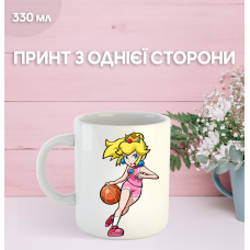 Кружка Супер Маріо Принцеса Піч з принтом керамічна чашка Super Mario Princess Peach 330 мл