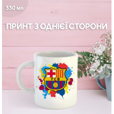 Кружка Барселона футбольний клуб Barcelona футбол з принтом керамічна чашка 330 мл