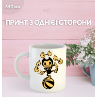 Кружка Бенді та чорнильна машина з принтом керамічна чашка Bendy and the ink machine 330 мл