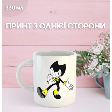 Кружка Бенді та чорнильна машина з принтом керамічна чашка Bendy and the ink machine 330 мл