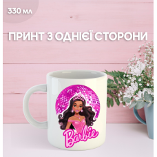 Кружка Барбі з принтом керамічна чашка Barbie 330 мл