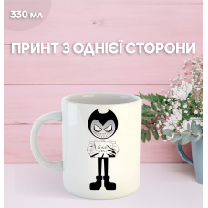 Кружка Бенді та чорнильна машина з принтом керамічна чашка Bendy and the ink machine 330 мл