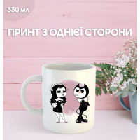 Кружка Бенди и чернильная машина с принтом керамическая чашка Bendy and the ink machine 330 мл
