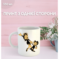 Кружка Бенди и чернильная машина с принтом керамическая чашка Bendy and the ink machine 330 мл