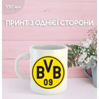 Кружка Боруссія Дортмунд футбольний клуб Borussia Dortmund футбол з принтом керамічна чашка 330 мл