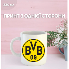 Кружка Боруссія Дортмунд футбольний клуб Borussia Dortmund футбол з принтом керамічна чашка 330 мл