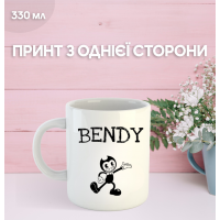 Кружка Бенді та чорнильна машина з принтом керамічна чашка Bendy and the ink machine 330 мл