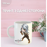 Кружка Ведьмак с принтом керамическая чашка The Witcher 330 мл