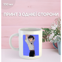 Кружка Евангелион Синдзи Икари с принтом керамическая чашка Evangelion Shinji Ikari аниме 330 мл