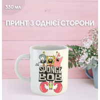 Кружка Губка Боб Спанч Боб с принтом керамическая чашка SpongeBob SquarePants 330 мл
