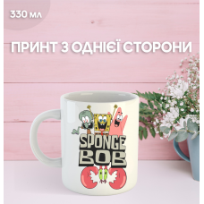 Кружка Губка Боб Спанч Боб з принтом керамічна чашка SpongeBob SquarePants 330 мл
