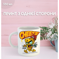 Кружка їжа сир з принтом керамічна чашка cheese 330 мл