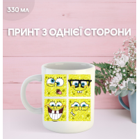 Кружка Губка Боб Спанч Боб з принтом керамічна чашка SpongeBob SquarePants 330 мл