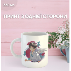 Кружка Євангеліон Сіндзі Ікарі з принтом керамічна чашка Evangelion Shinji Ikari аніме 330 мл