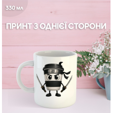 Кружка італійський брейнрот мем з принтом керамічна чашка 330 мл