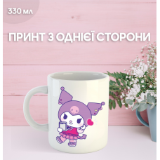 Кружка Куромі з принтом керамічна чашка Kuromi 330 мл