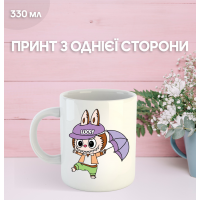Кружка Лабубу Labubu с принтом керамическая чашка 330 мл