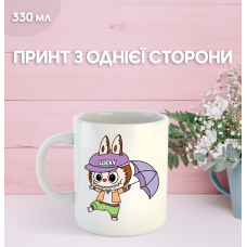 Кружка Лабубу Labubu з принтом керамічна чашка 330 мл