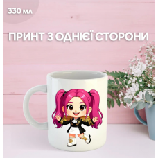 Кружка Кейпоп мисливці на демонів K-Pop Demon Hunters з принтом керамічна чашка 330 мл