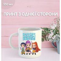 Кружка Кейпоп-охотницы на демонов с принтом керамическая чашка K-Pop Demon Hunters 330 мл