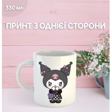 Кружка Куромі з принтом керамічна чашка Kuromi 330 мл