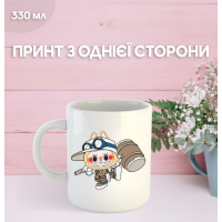 Кружка Лабубу Labubu с принтом керамическая чашка 330 мл