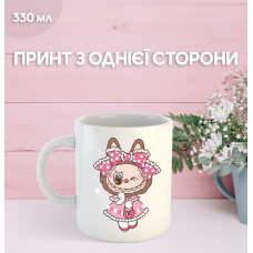 Кружка Лабубу Labubu з принтом керамічна чашка 330 мл