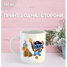 Кружка Ліло та Стіч з принтом керамічна чашка Lilo & Stitch 330 мл
