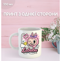 Кружка Лабубу Labubu с принтом керамическая чашка 330 мл